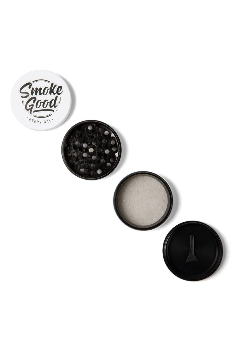 SmokeGood Signature Grinder – White/Black Core