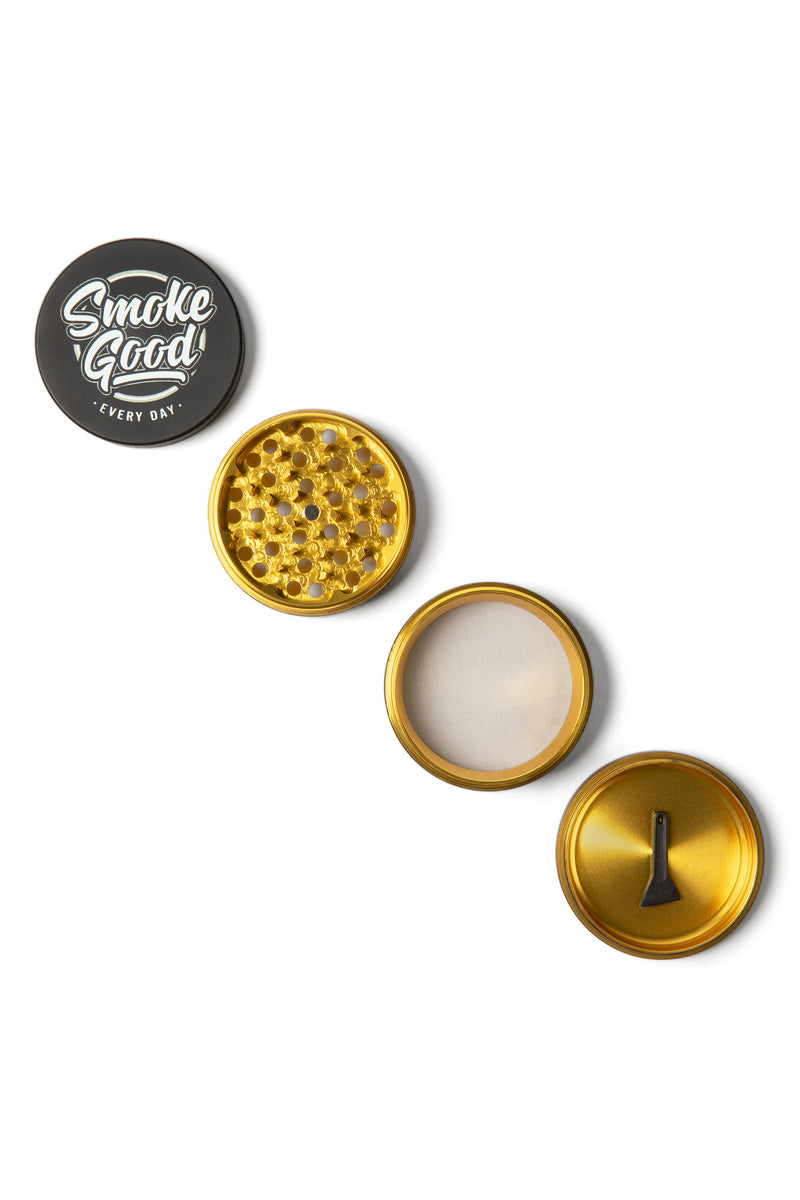 SmokeGood Signature Grinder – Black/Gold Core