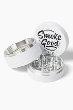 SmokeGood Signature Grinder – White/Chrome Core