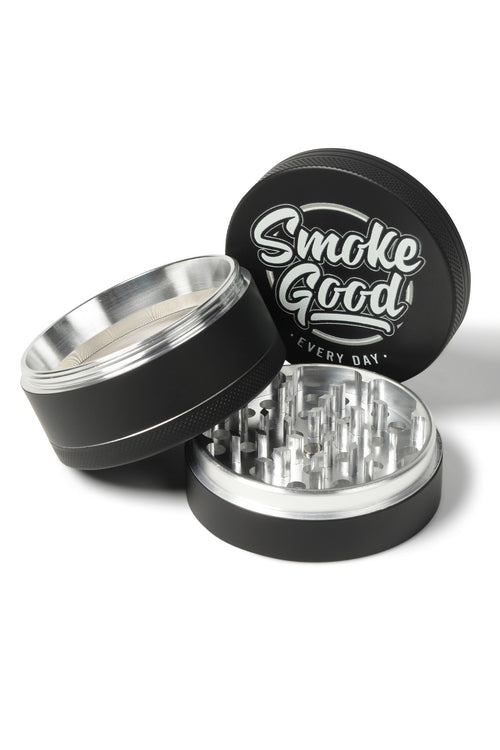 SmokeGood Signature Grinder – Black/Chrome Core