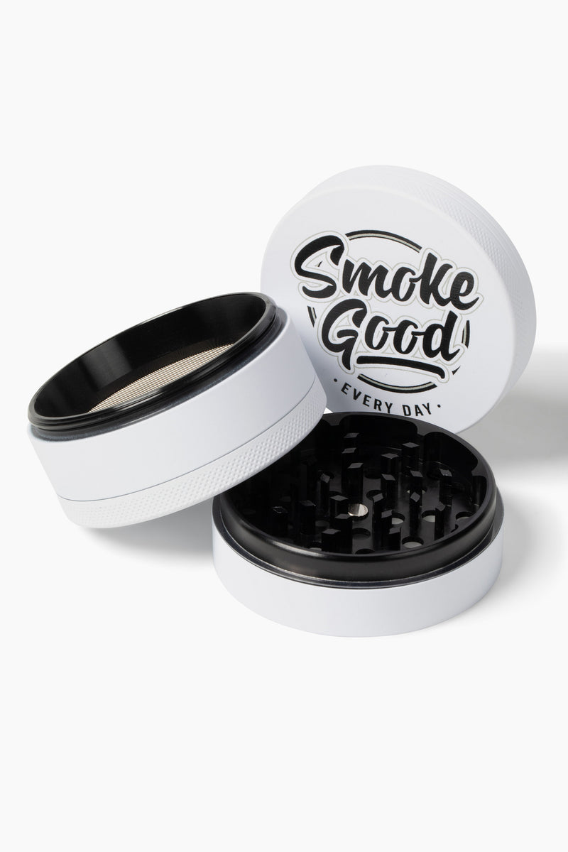 SmokeGood Signature Grinder – White/Black Core